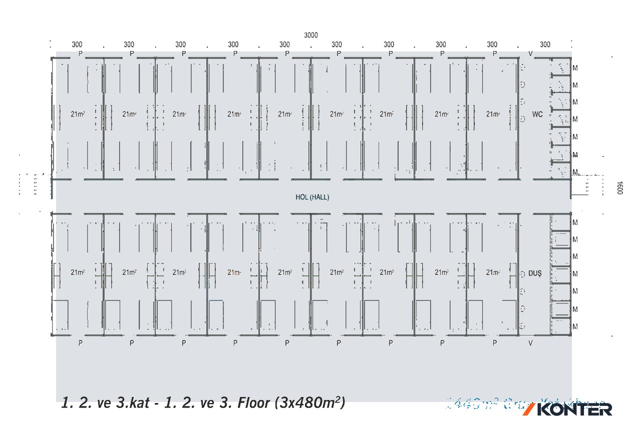 Konter KNT-GRP-1440 Mimari Kat Planı