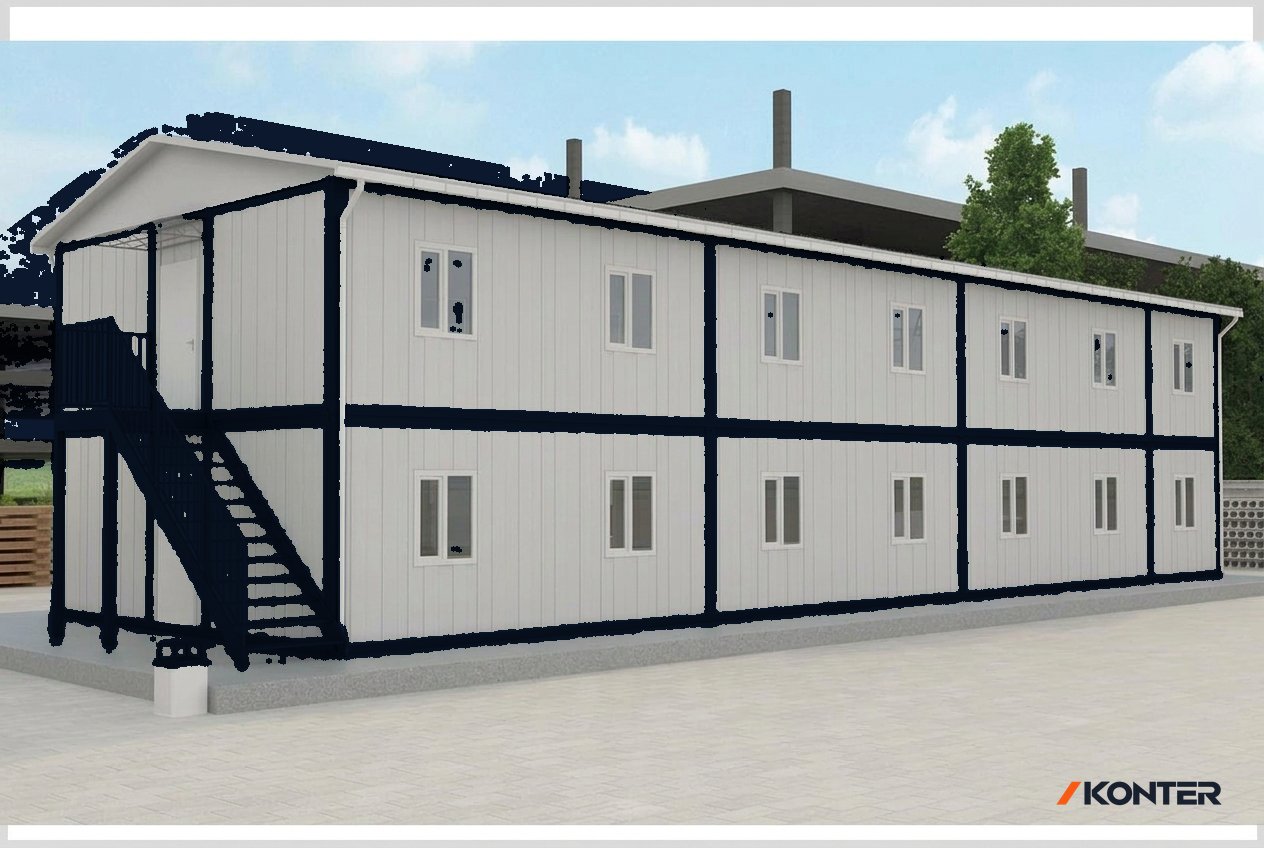 Konter KNT-GRP-360 360 m² 2 Katlı Birleşimli Yönetim Binası