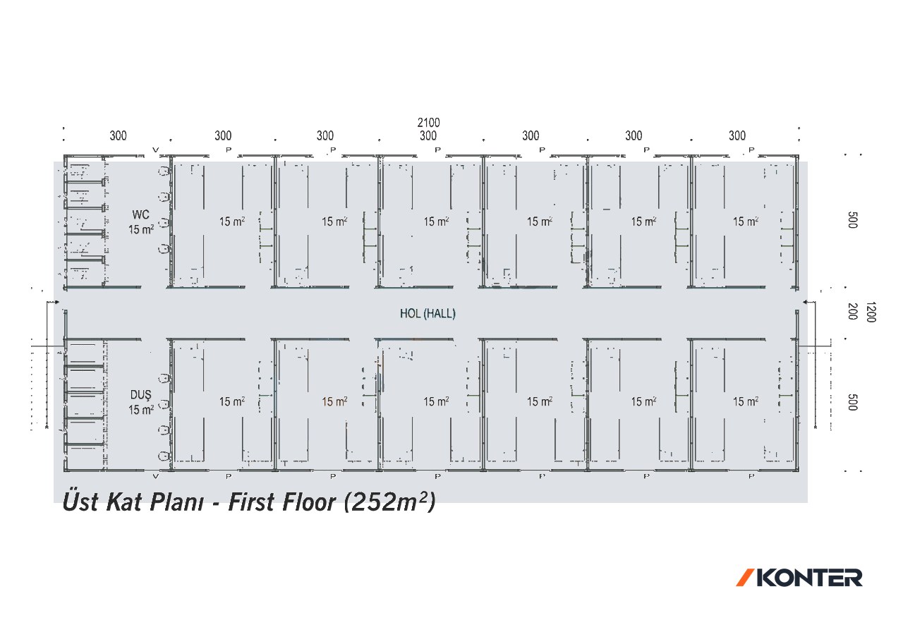 Konter KNT-GRP-250 Mimari Kat Planı